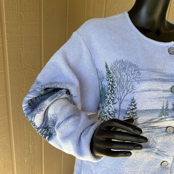 Vintage Artisans Cardigan‎ Womens Size XL Snow Cabin All Over Textured Gorpcore - Picture 4 of 8